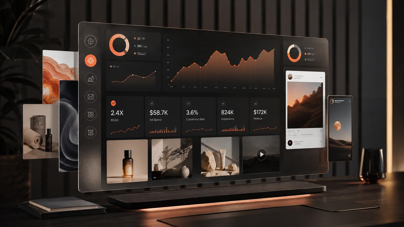 digital-marketing-performance-vaancreative Digital marketing performance dashboard with campaign analytics, advertising creatives and conversion data